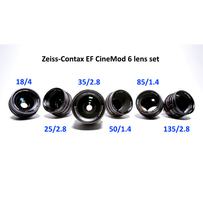 6 lens CZ T* Contax mod ngàm Canon EOS